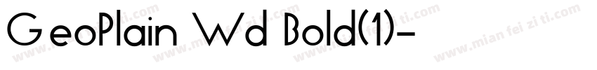 GeoPlain Wd Bold(1)字体转换